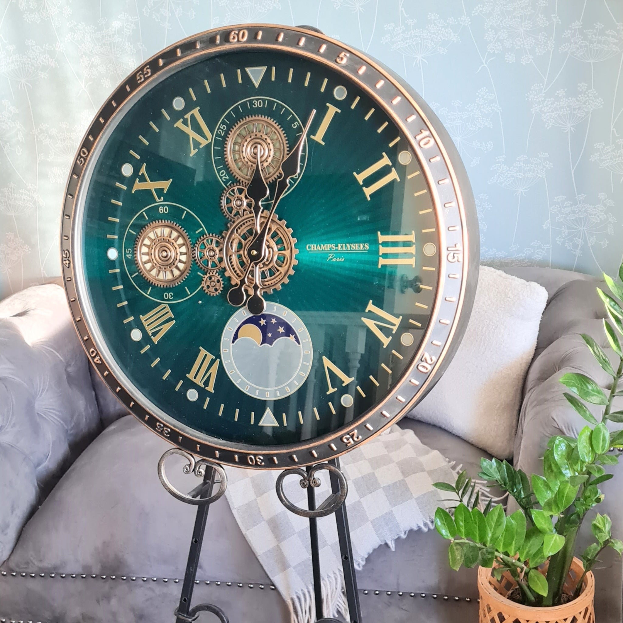 clock art 600mm emerald green motion clock $146.90