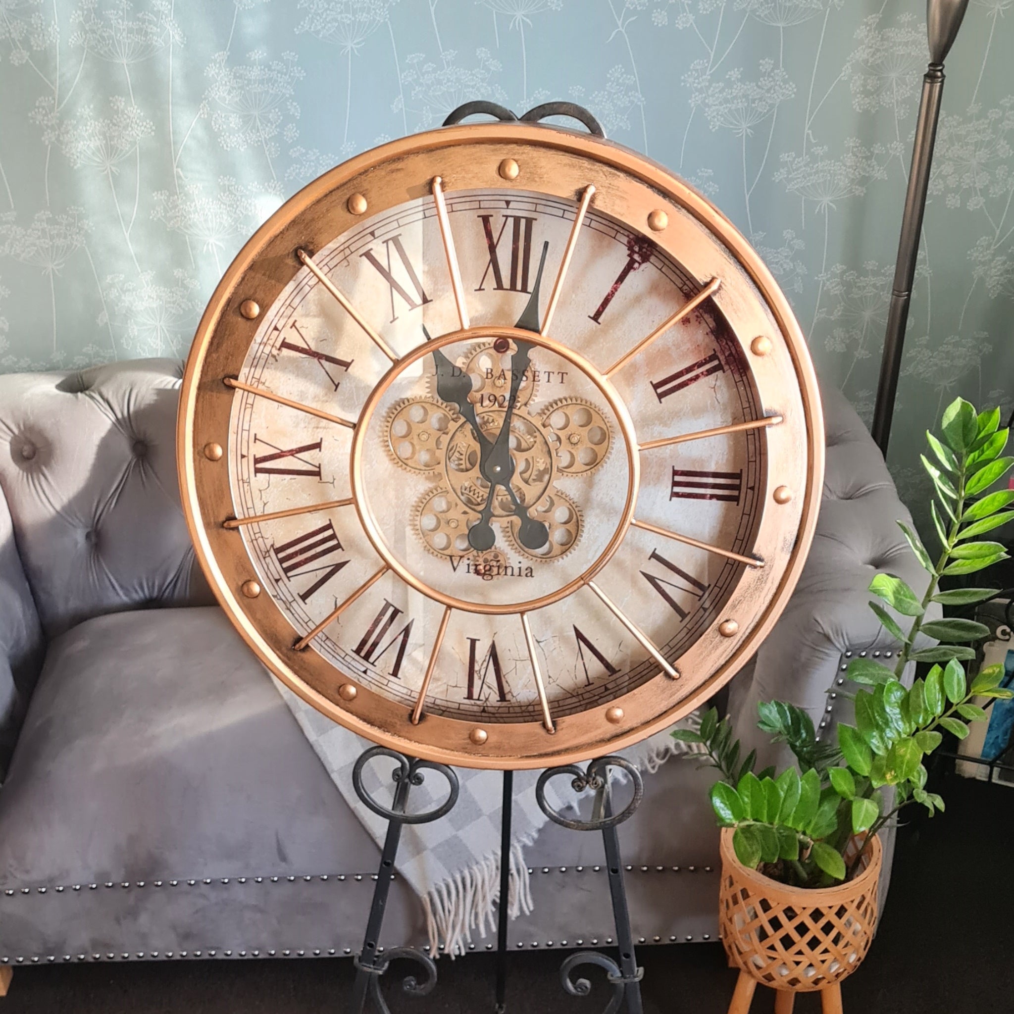 clock art bronzed metal motion clock $144.90