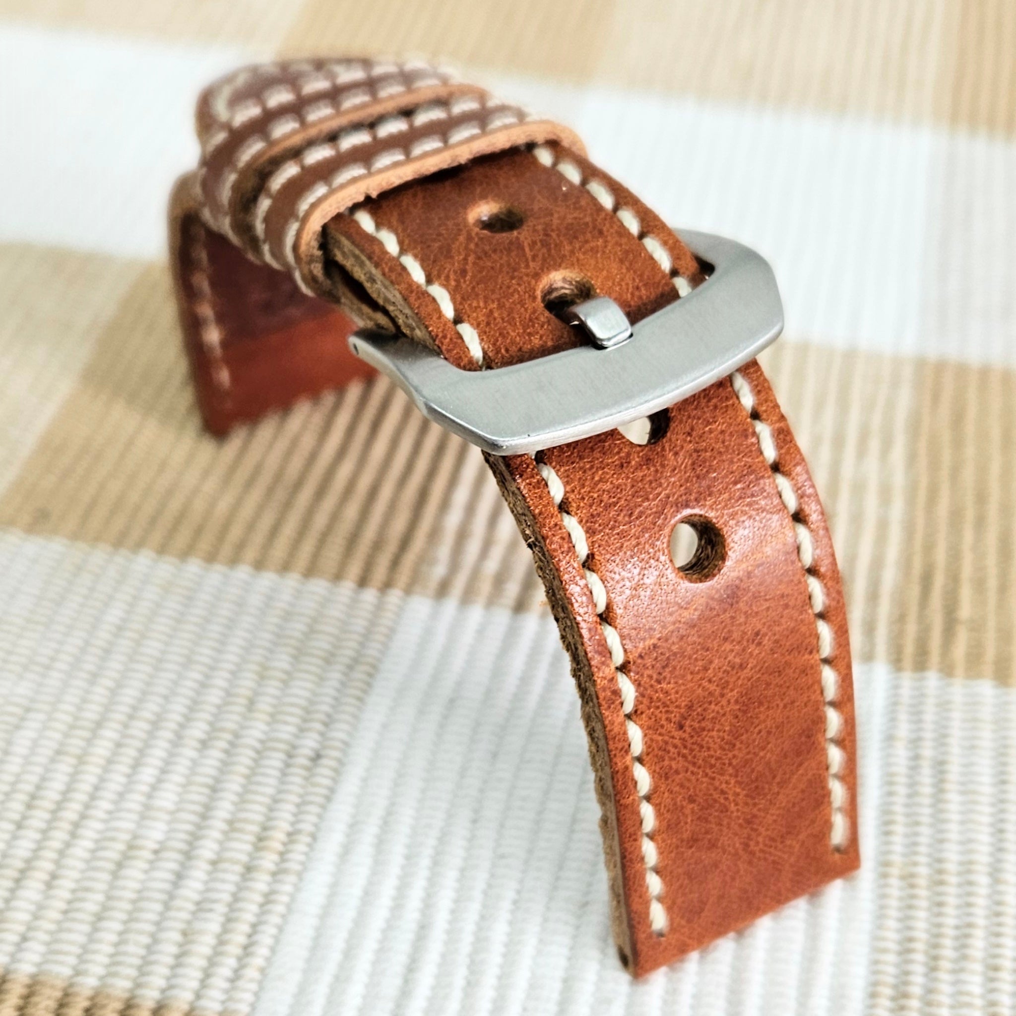 Italian leather cognac 22mm $15.90