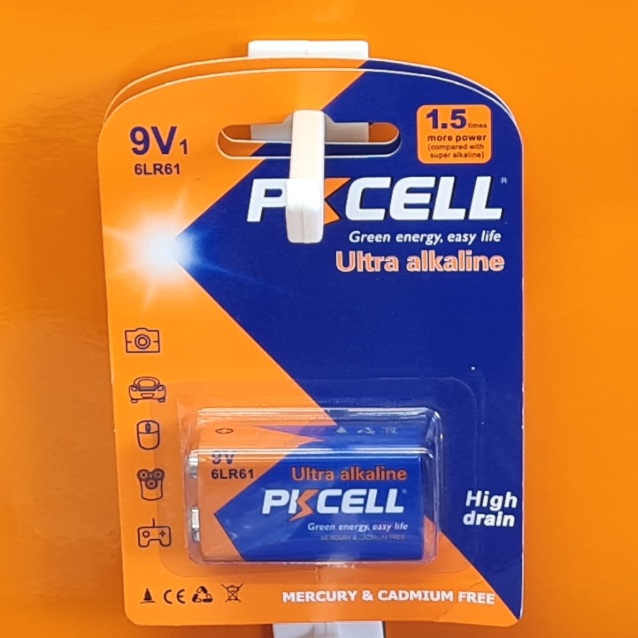 pkcell 9 volt tested better than duracell $2.90 or 10 for $25